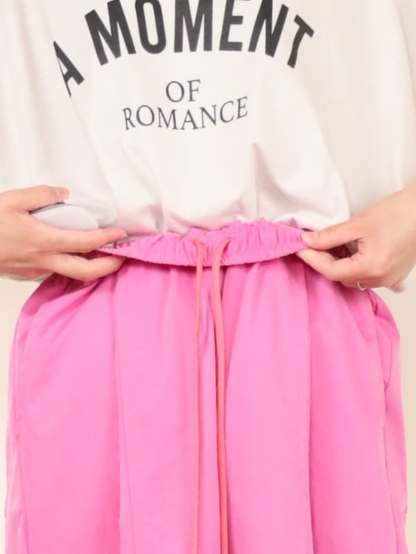 【LeMelange】バレルレッグストレッチイージーパンツ