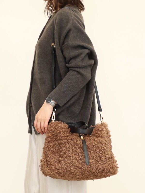 【VIOLA'dORO】エコファーターンロックトートバッグ