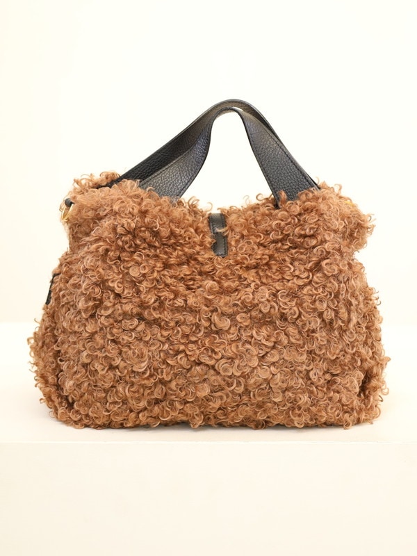 【VIOLA'dORO】エコファーターンロックトートバッグ