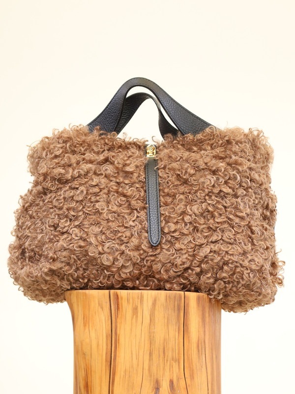 【VIOLA'dORO】エコファーターンロックトートバッグ