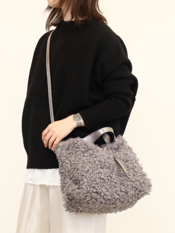 【VIOLA'dORO】エコファーターンロックトートバッグ