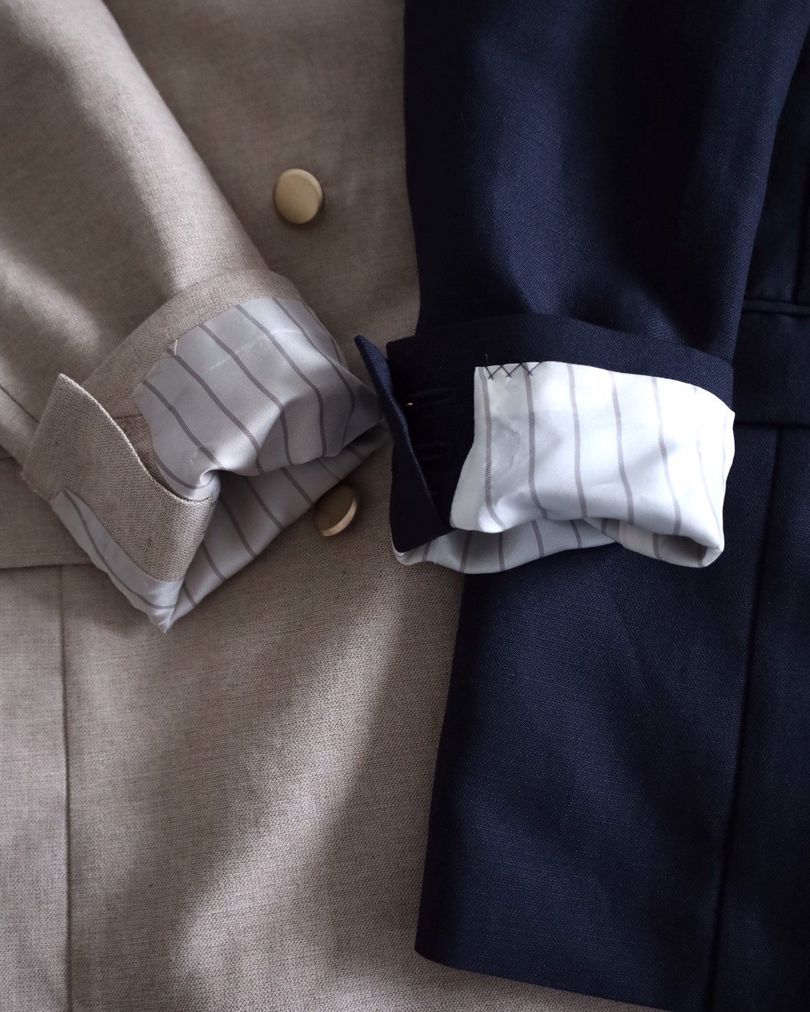 【MICA&DEAL】麻混ダブルジャケット 0122105061