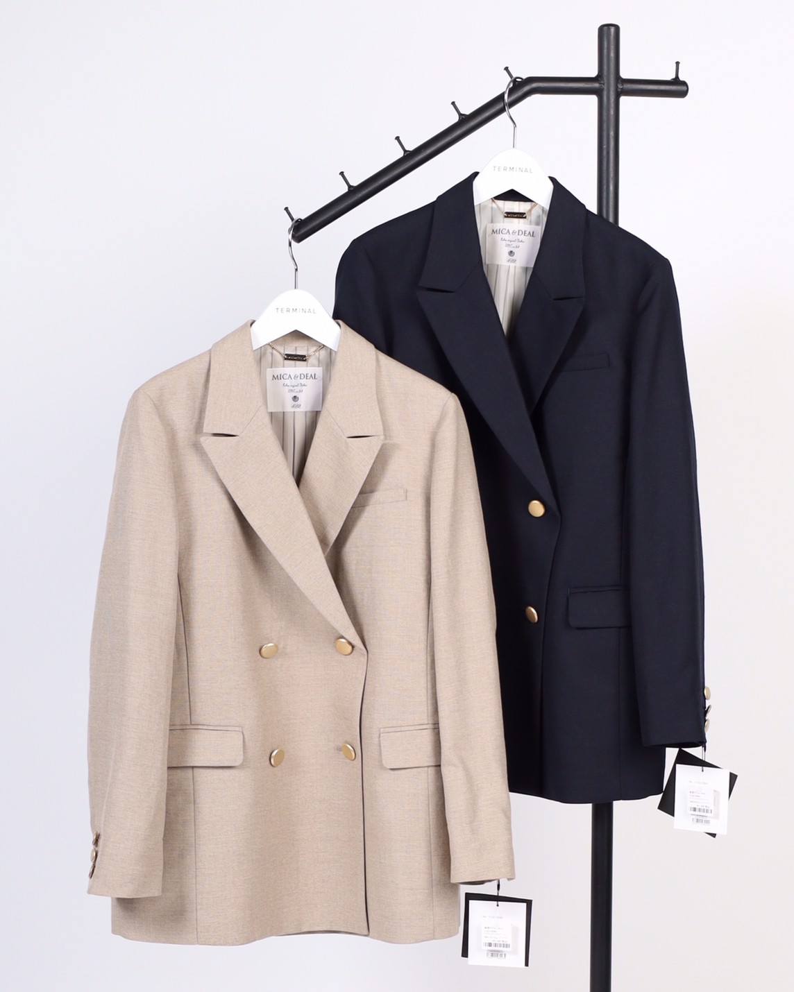 【MICA&DEAL】麻混ダブルジャケット 0122105061