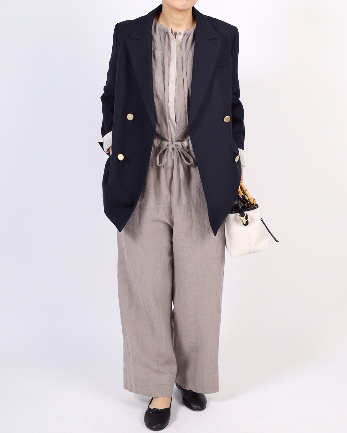 【MICA&DEAL】麻混ダブルジャケット 0122105061