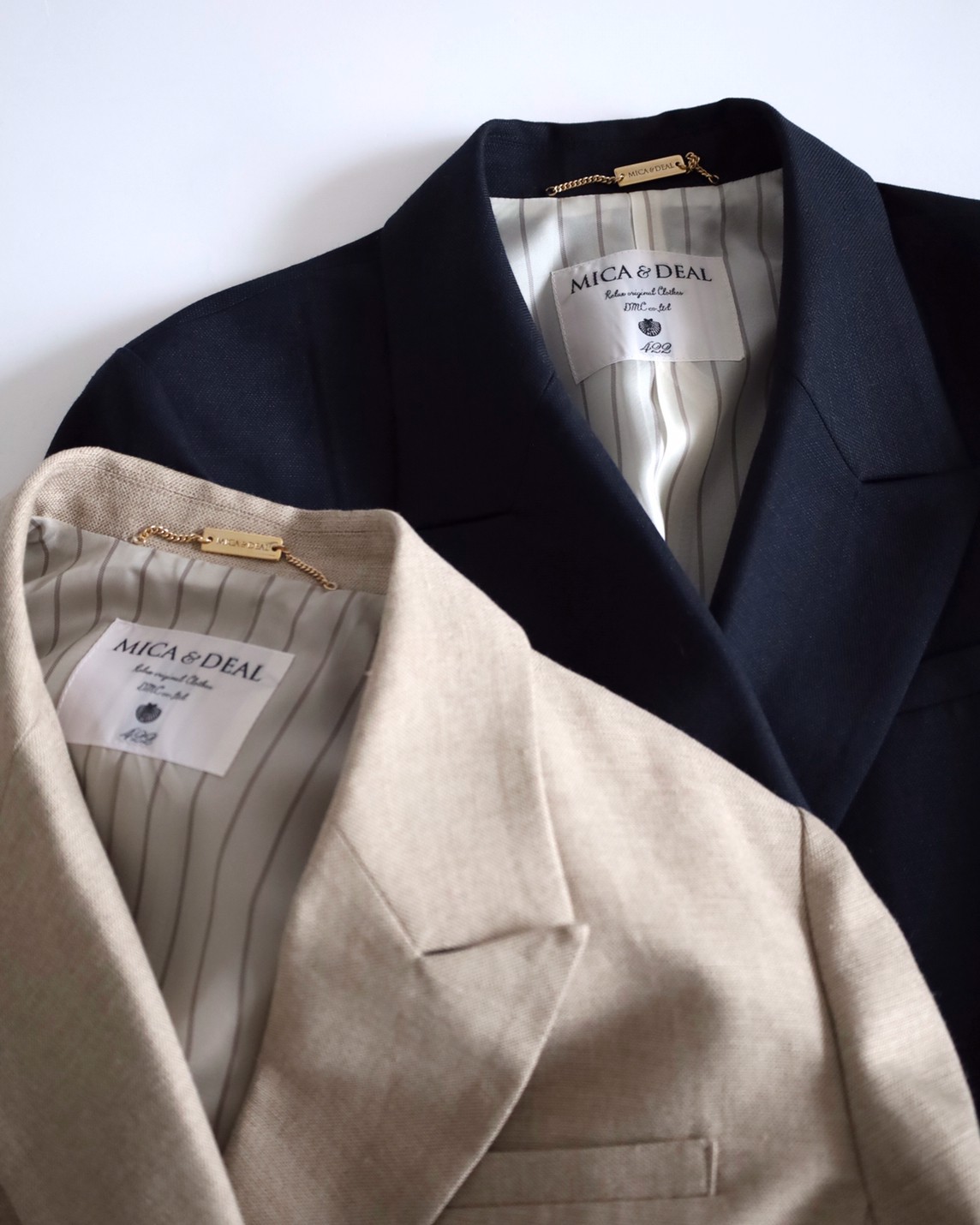 【MICA&DEAL】麻混ダブルジャケット 0122105061