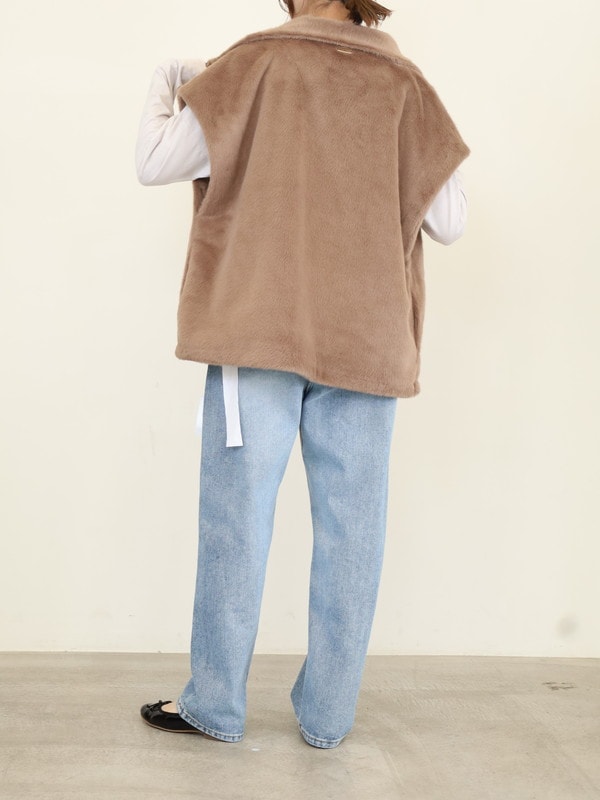 【MICA&DEAL】スタンドカラーファーベスト