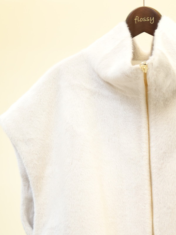 【MICA&DEAL】スタンドカラーファーベスト