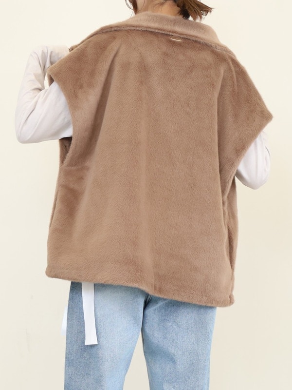 【MICA&DEAL】スタンドカラーファーベスト