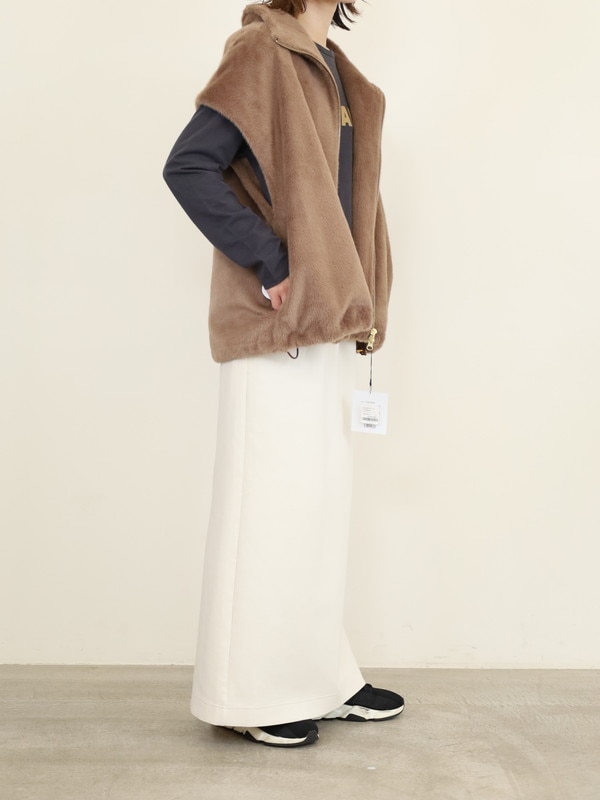 【MICA&DEAL】スタンドカラーファーベスト