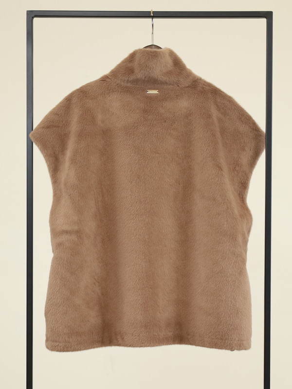 【MICA&DEAL】スタンドカラーファーベスト