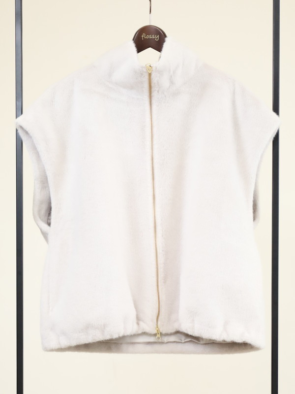 【MICA&DEAL】スタンドカラーファーベスト