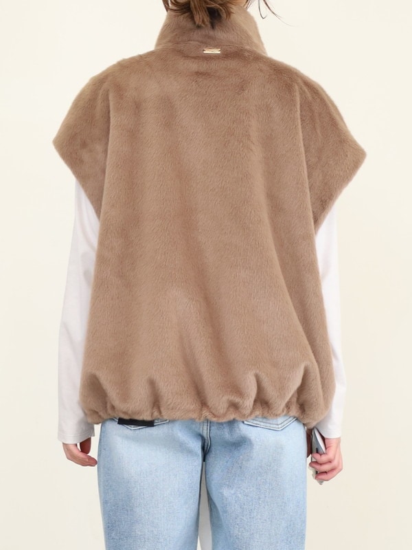 【MICA&DEAL】スタンドカラーファーベスト