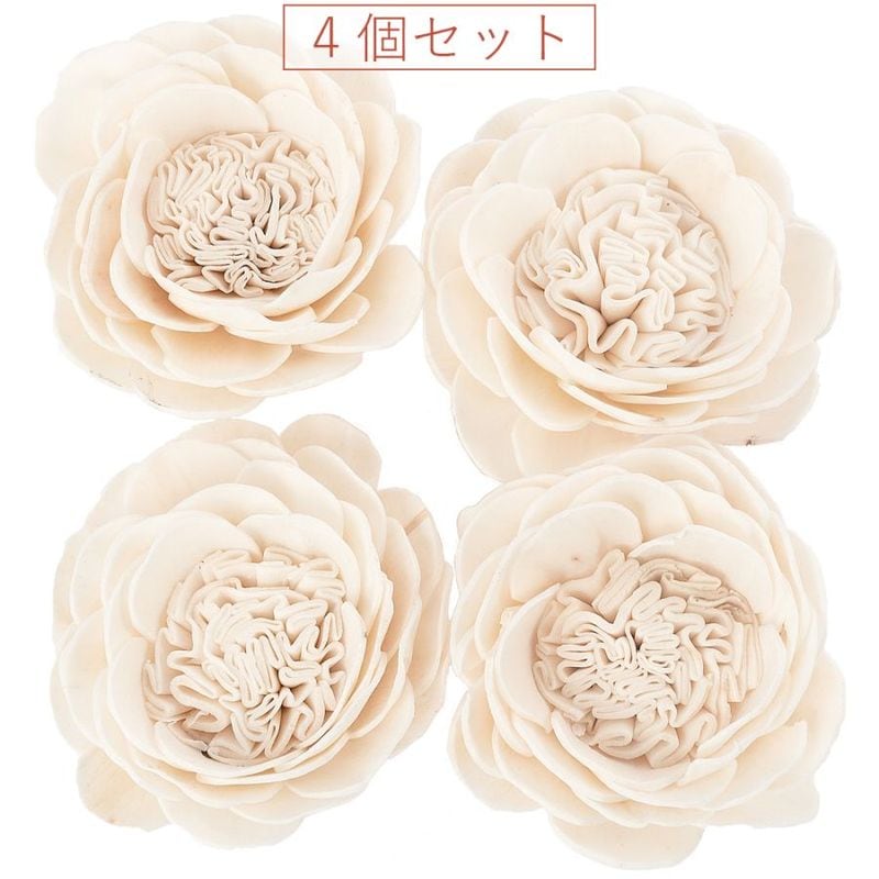 RMソラダリア ホワイト 8cm 4個セット | ドライマテリアル | 花の資材