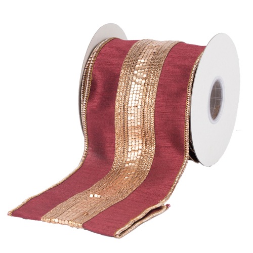 @WR MATTE SEQUIN TRIM/TAJ MAHAL BUR 幅100mm★廃盤