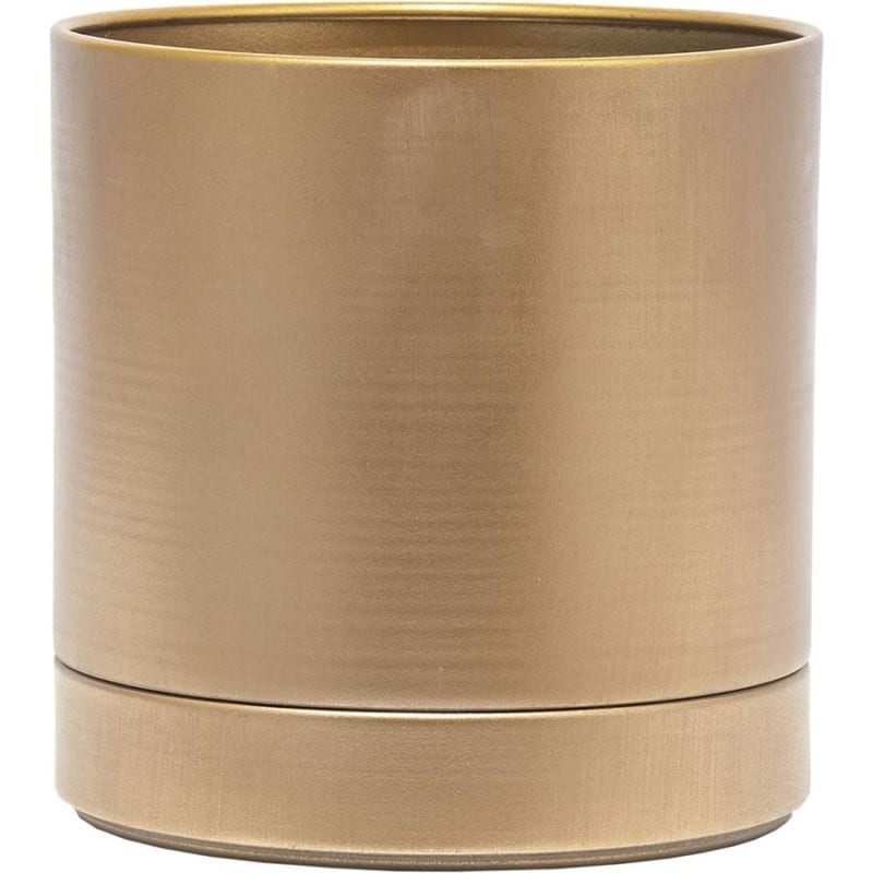 MC円柱メタルecoポット皿付|鉄はエコ|アンティークゴールド#4
