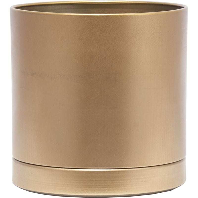 MC円柱メタルecoポット皿付|鉄はエコ|アンティークゴールド#6