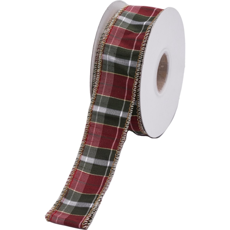 ワイヤー入りリボン DUPION METALLIC THREAD RIBBON RGR 3.8cm