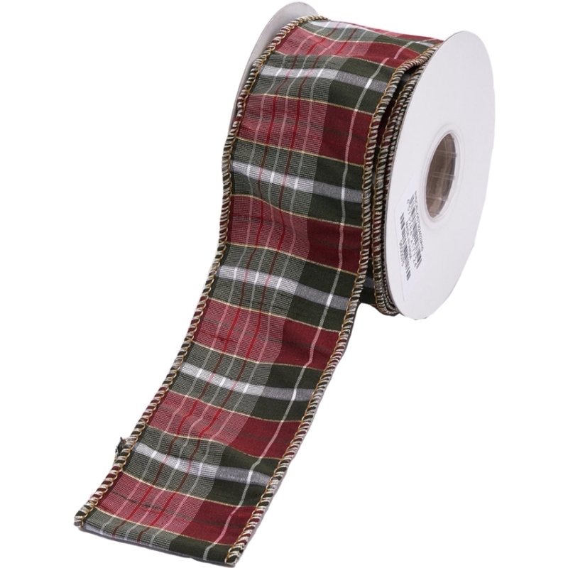 ワイヤー入りリボン DUPION METALLIC THREAD RIBBON RGR 6.3cm