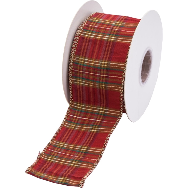 ワイヤー入りリボン DUPION METALLIC THREAD RIBBON RGR 6.3cm