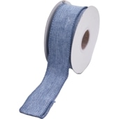 ワイヤー入りリボン CHAMBRAY RIBBON BL 3.8cm