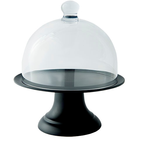 PVスタンドトレーブラックと合わせてお使いいただけます。画像は、トレー：φ24×H11（2300110）｜ドーム：φ21×H17（2300104）となります。