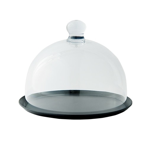 PVトレーブラックと合わせてお使いいただけます。画像は、トレー：φ23×H11.5（2300107）｜ドーム：φ21×H17（2300104）となります。