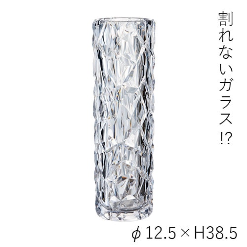 【割れない花瓶!?ポリカ】PV円柱クリスタ H38.5