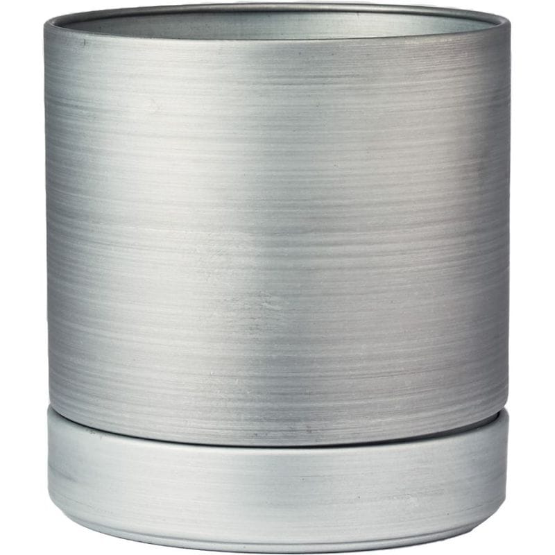 MC円柱メタルecoポット皿付|鉄はエコ|ナチュラルアイアンマット#4