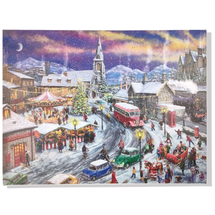 HEルミナスキャンバス40x30 雪降る街