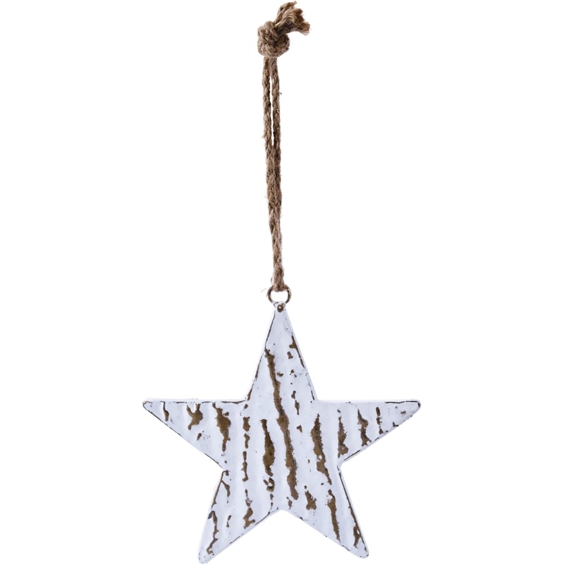 BGメタルオーナメントスターホワイトゴールド 20xH20