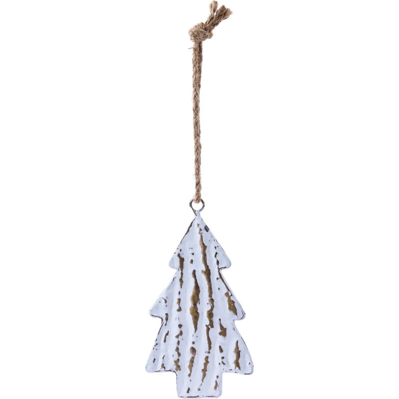 BGメタルオーナメントツリーホワイトゴールド 11.5xH21