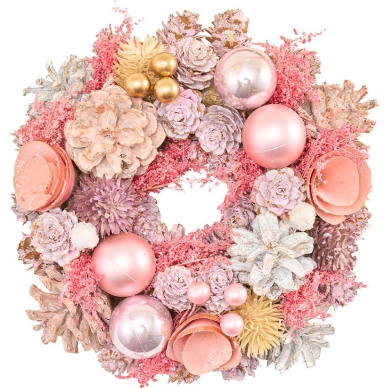 ミニリースピンクコーンボールミックスラメ