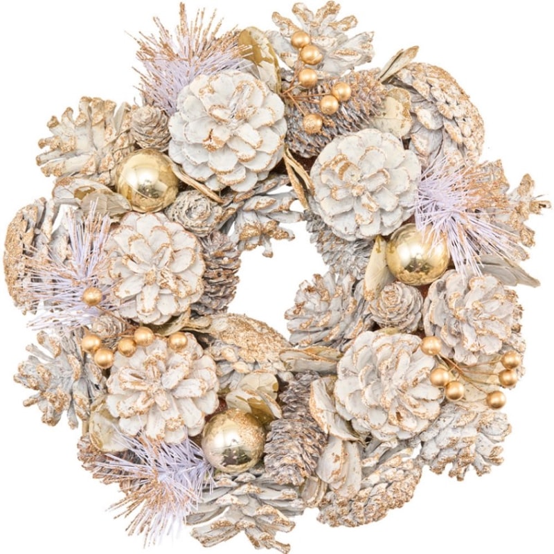 リースホワイトコーンズニードルボールラメS