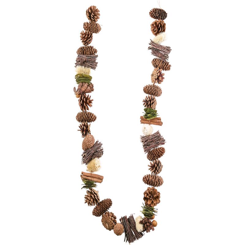 【受注生産】ガーランドナチュラルコーンズホワイトブラッシュ170cm