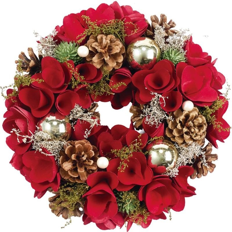 【受注生産】リースレッドハナ眠りボールフワフワS