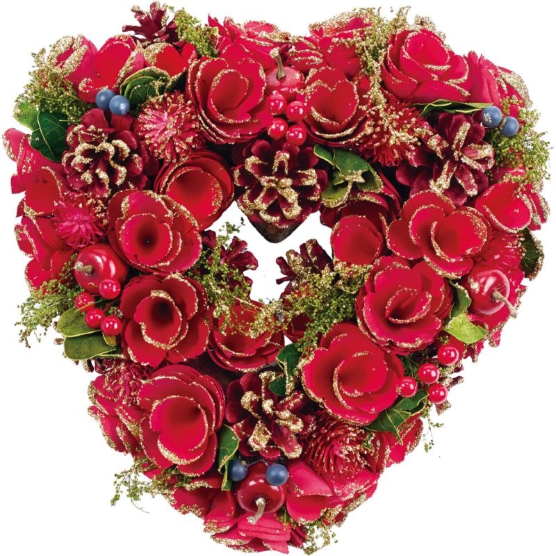 【受注生産】リースレッドハートハナ眠りベリーズラメS