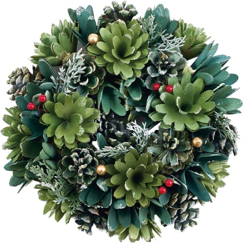 【受注生産】リースグリーン眠りフラワーベリーズラメS