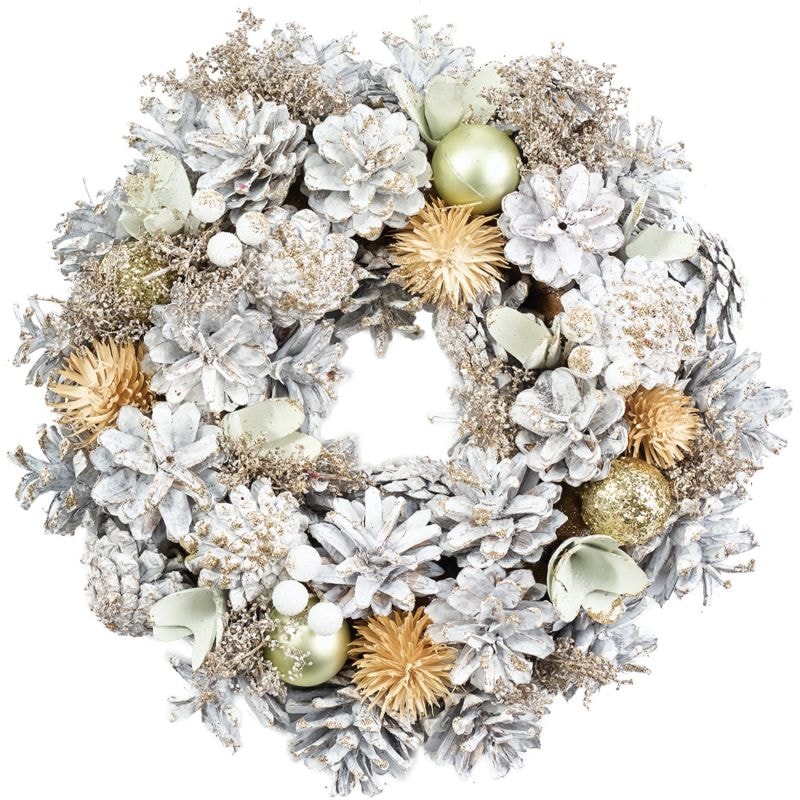 【受注生産】リースホワイトコーンボールベリーラメS