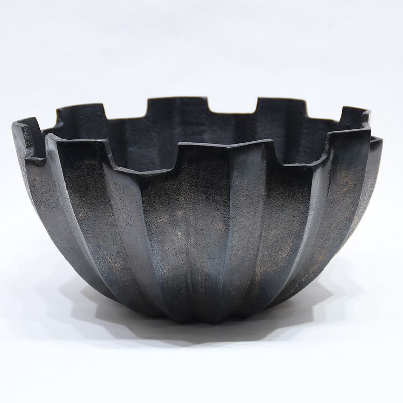 ★新商品★AMアルミプランタークレスト(穴有)ブラック φ29.5xH15