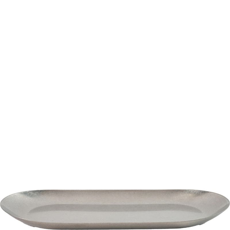 SS Oval Tray AS 18x8.5xH1cm