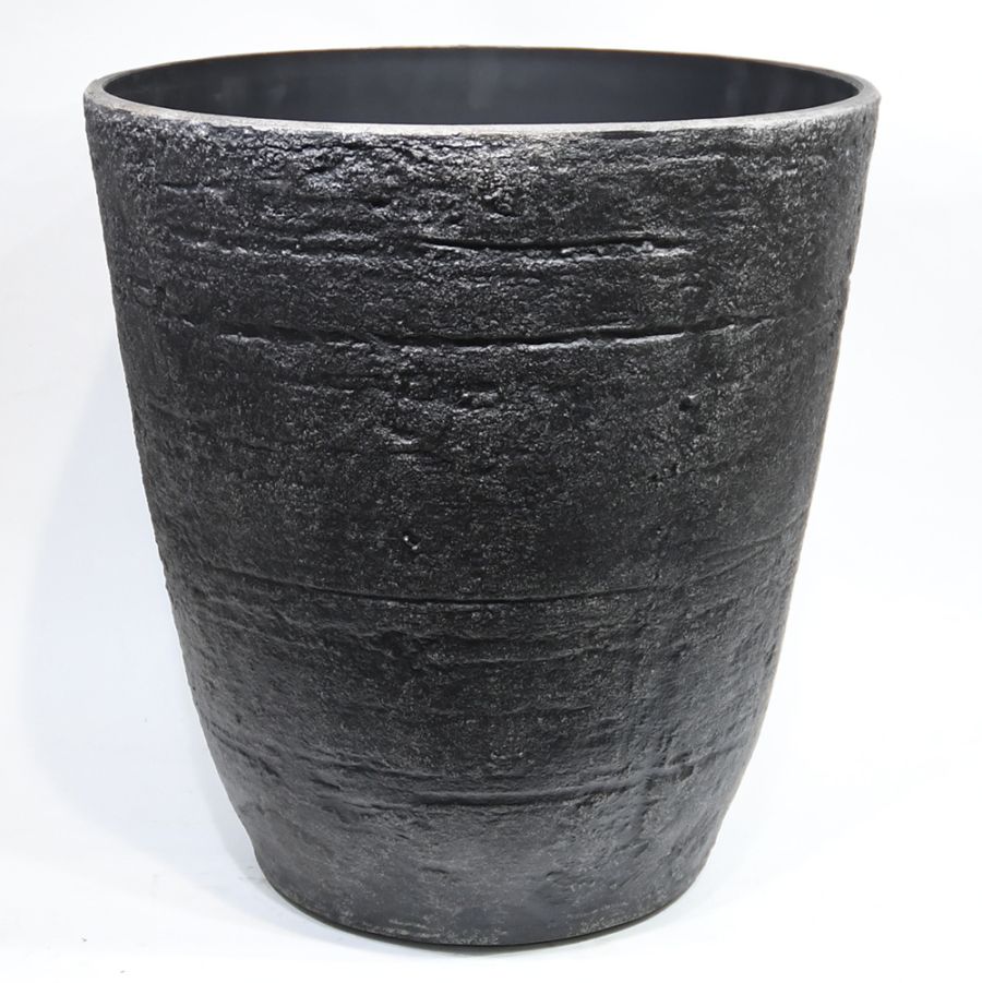 黒色光沢円錐形陶器 ☆新商品☆FR円錐ポット ボルケーノBKφ42.5xH45 | △作業用△ct70 | 花