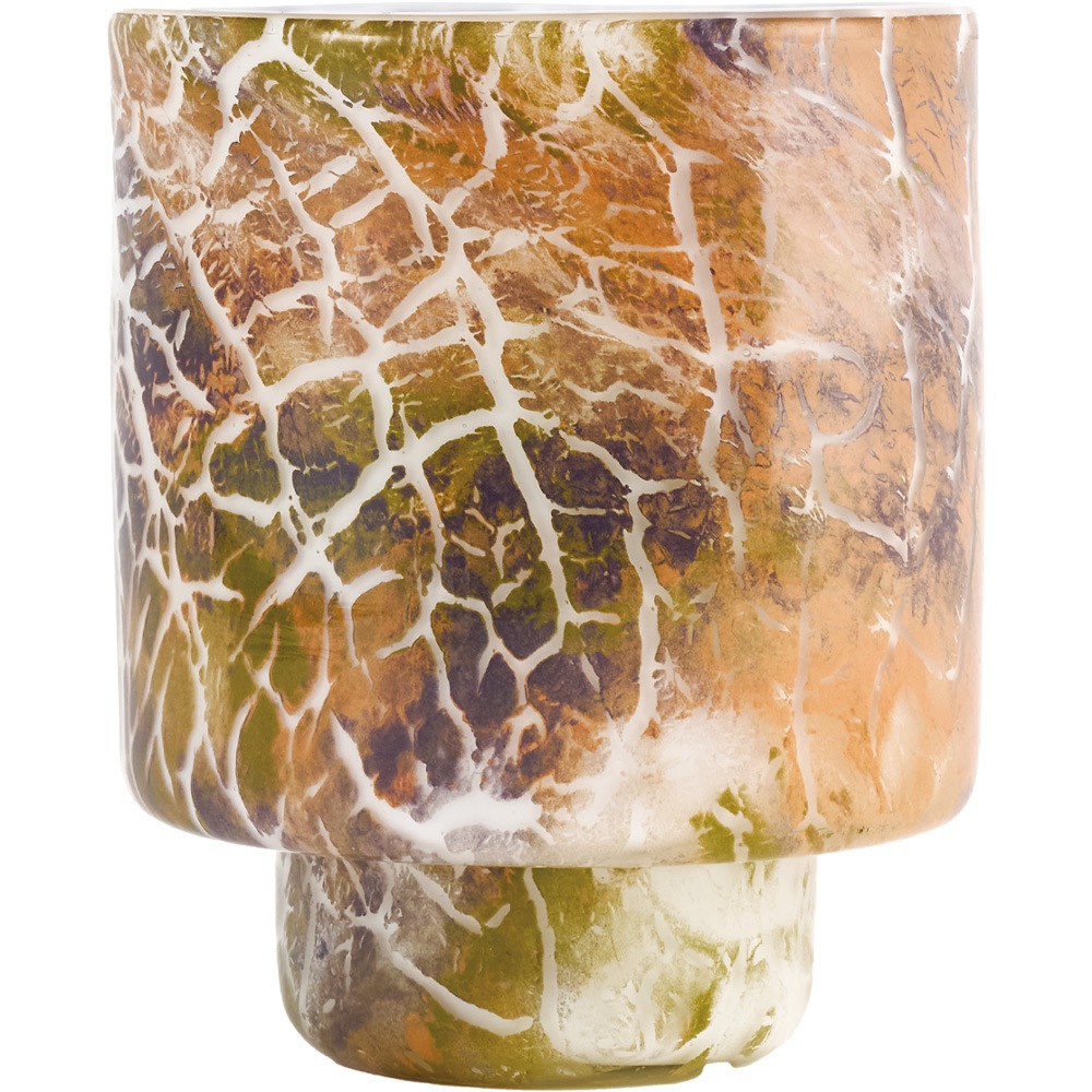 DGガラスステップポット&ソーサーH12 クラックライト