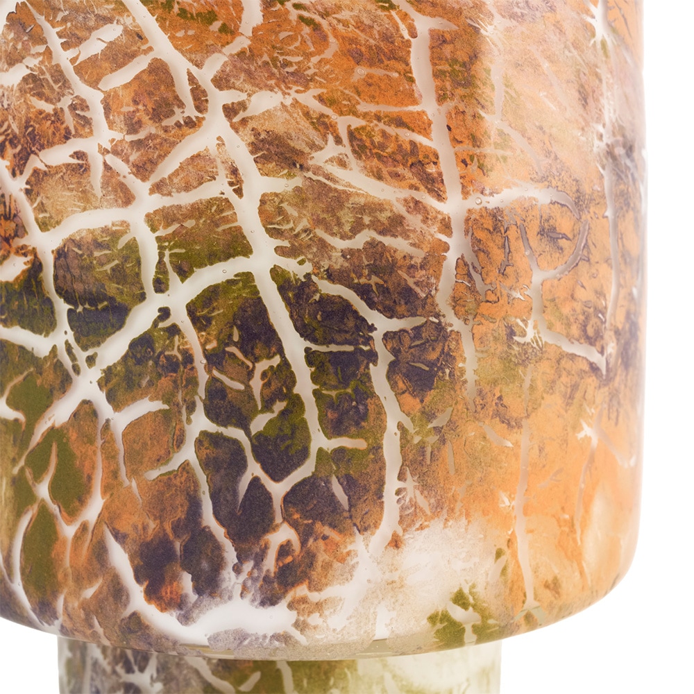 DGガラスステップポット&ソーサーH12 クラックライト