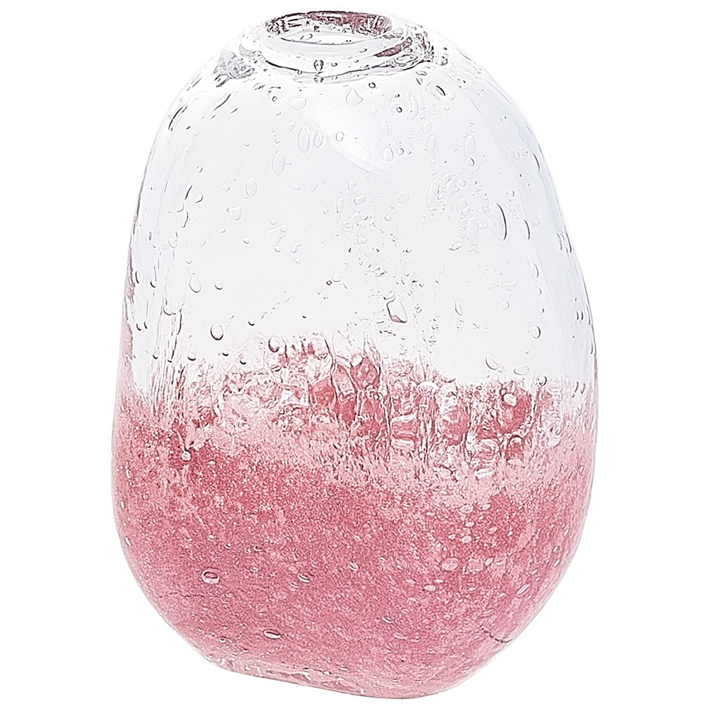 DGマコベースH13.5 クリアピンク | ガラスの花瓶・花器,ハンドメイドの