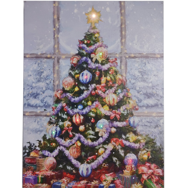 美品！写真全て見てください！！クリスマスツリー HEルミナスキャンバス30x40 クリスマスツリー | 電球・LEDライト