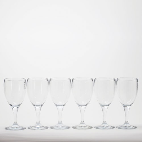 割れない花瓶!?ポリカ】PVワイングラス6個セット H18.5