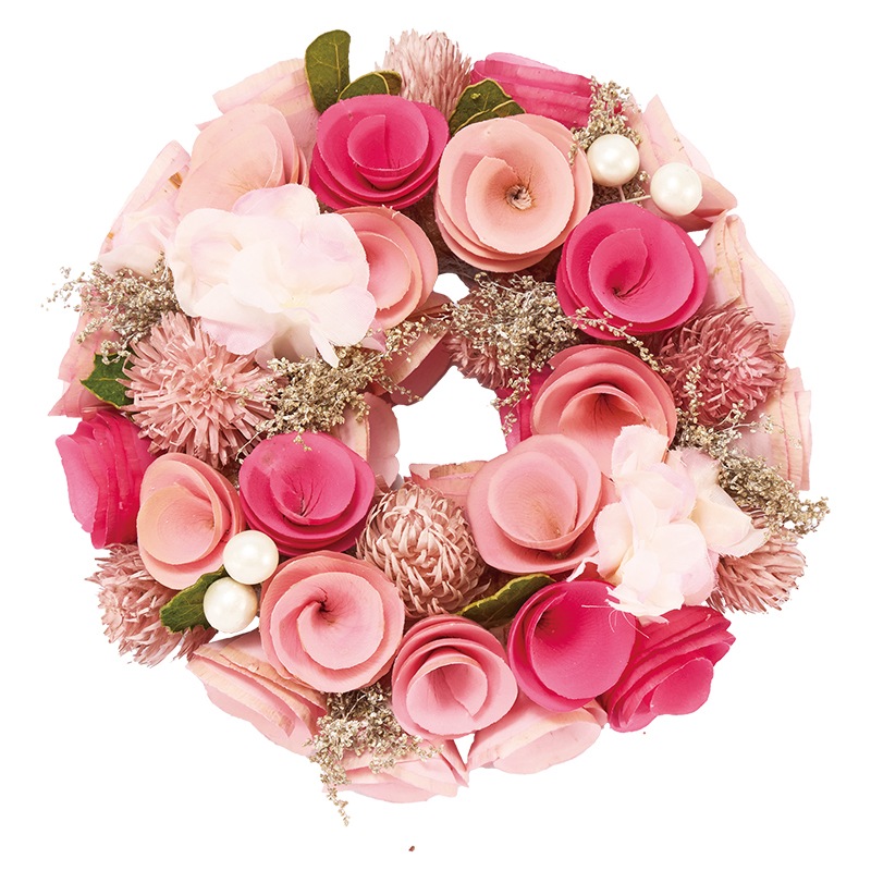 ミニリースピンク眠りミックスフラワー