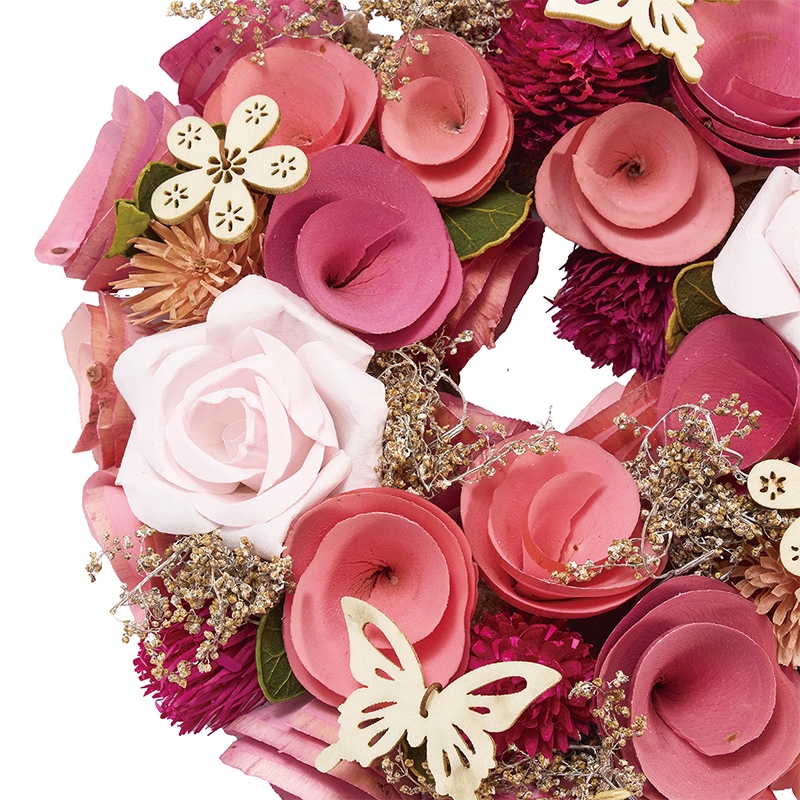 ミニリースピンク＆パープル眠りハナチョウ | 春夏リース・雑貨 | 花の