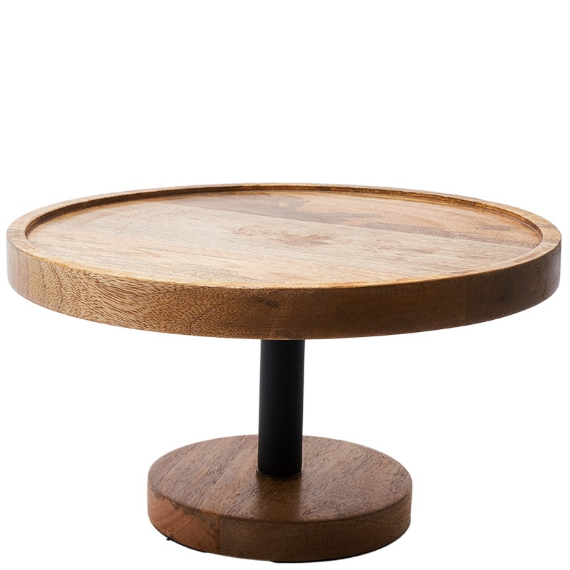 AMラウンドウッドプレートスタンドφ30xH17 | 什器・花台・ディスプレイ