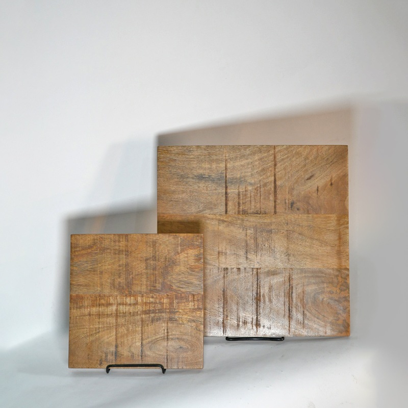 RJマンゴーウッドプレート30x30xH1.5 | 什器・花台・ディスプレイ棚